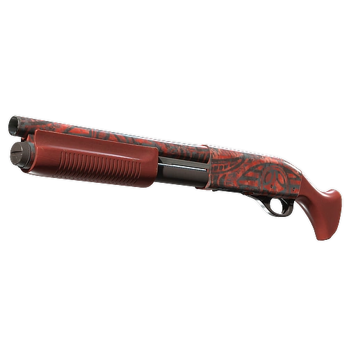 Sawed-Off | Crimson Batik (Versleten)