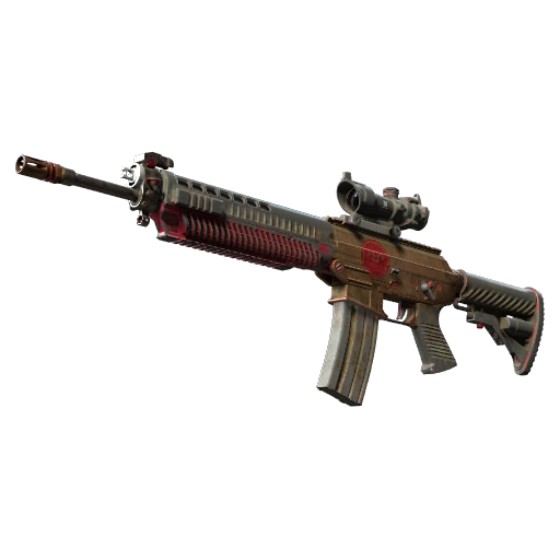 Souvenir SG 553 | Berry Gel Coat (Battle-Scarred)