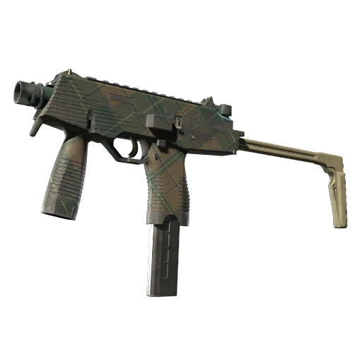 MP9 | Green Plaid (Well-Worn)