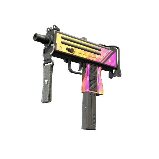 MAC-10 (StatTrak™) | Disco Tech (Com Muito Uso)