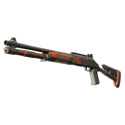 Souvenir XM1014 | Blaze Orange (Battle-Scarred)
