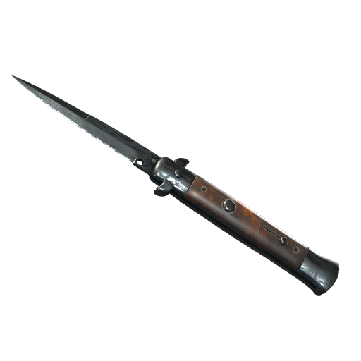 ★ StatTrak™ Stiletto Knife | Damascus Steel (Battle-Scarred)