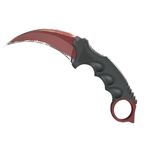 ★ StatTrak™ Karambit | Crimson Web (Well-Worn)