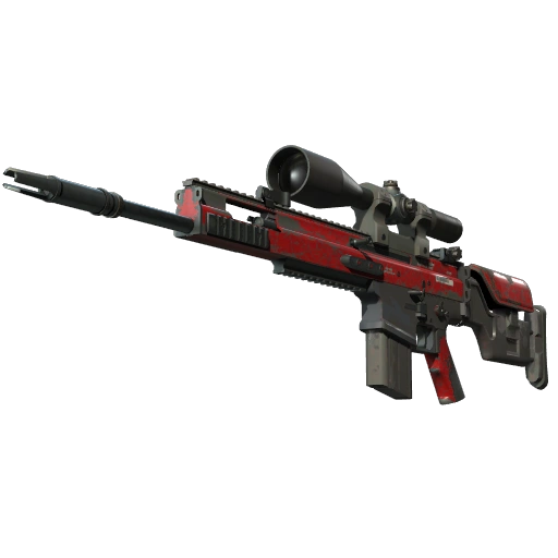 SCAR-20 (StatTrak™) | Karmazsin Háló (Viseltes)