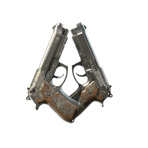 Souvenir Dual Berettas | Silver Pour (Battle-Scarred)