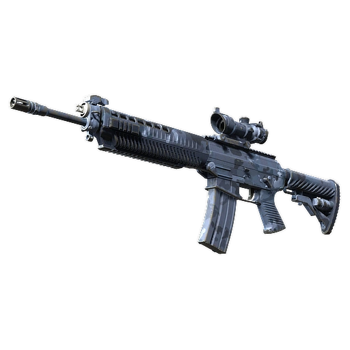 SG 553 | Night Camo (Well-Worn)