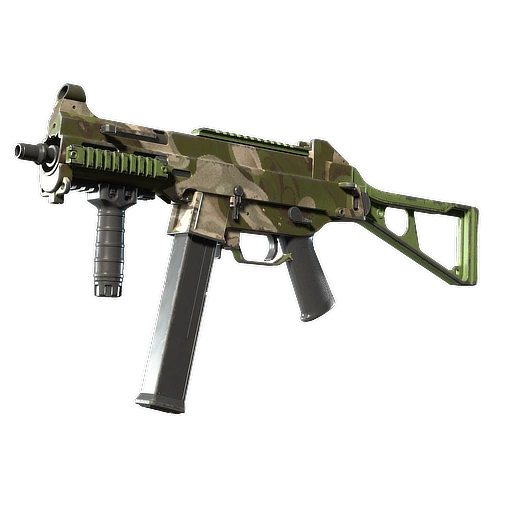Souvenir UMP-45 | Green Swirl (Field-Tested)