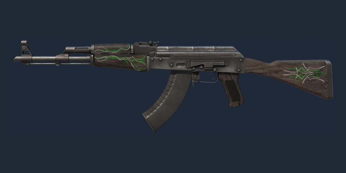 AK-47 | Emerald Pinstripe (Well-Worn) preview
