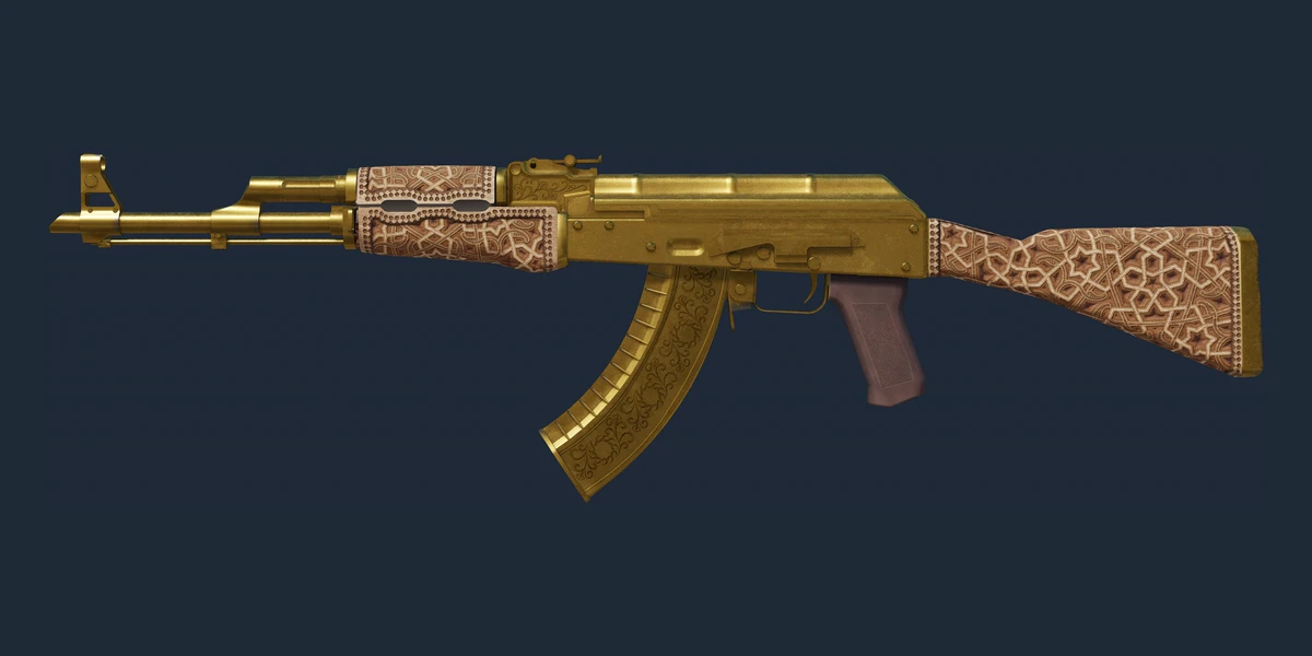 Podgląd: AK-47 | Złota arabeska (mocne zużycie)