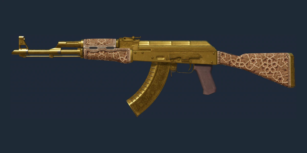 AK-47 | Gold Arabesque (Battle-Scarred) preview