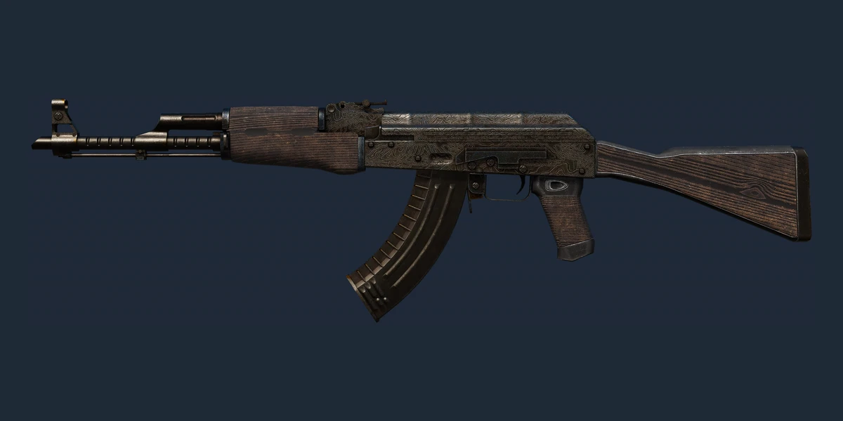 ตัวอย่าง AK-47 | Steel Delta (มีรอยถลอกอย่างมาก)