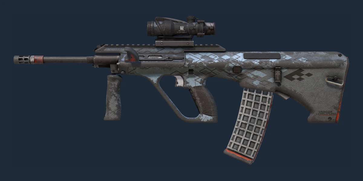 ตัวอย่าง AUG | Trigger Discipline (ถลอกปอกเปิกจากการรบ)