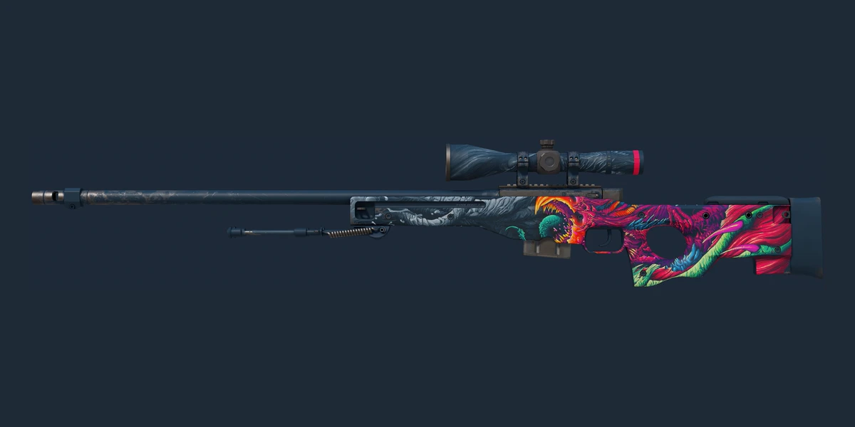 ตัวอย่าง AWP | Hyper Beast (มีรอยถลอกเล็กน้อย)