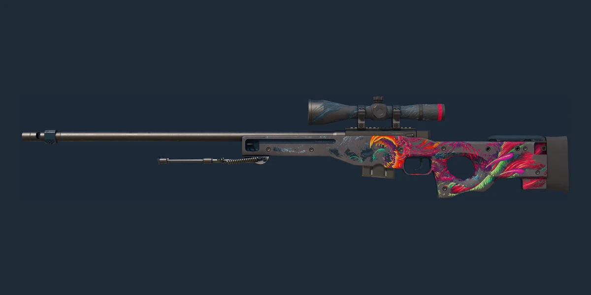 Náhled: AWP (Suvenýr) | Hyper Beast (Poničený bojem)