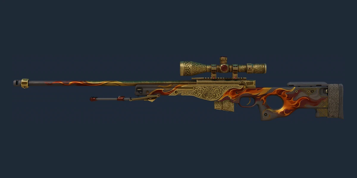 Náhled: AWP | Sovereign Flame (Lehce opotřebený)