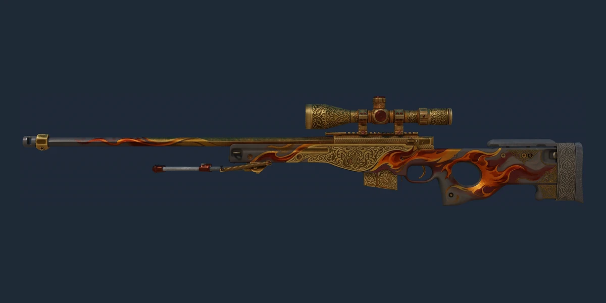 Podgląd: AWP | Niepodległy płomień (mocne zużycie)