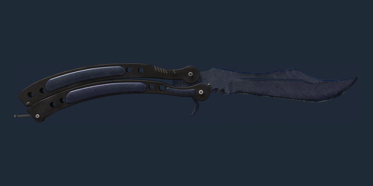 ★ Butterfly Knife | Blue Steel (Battle-Scarred) preview