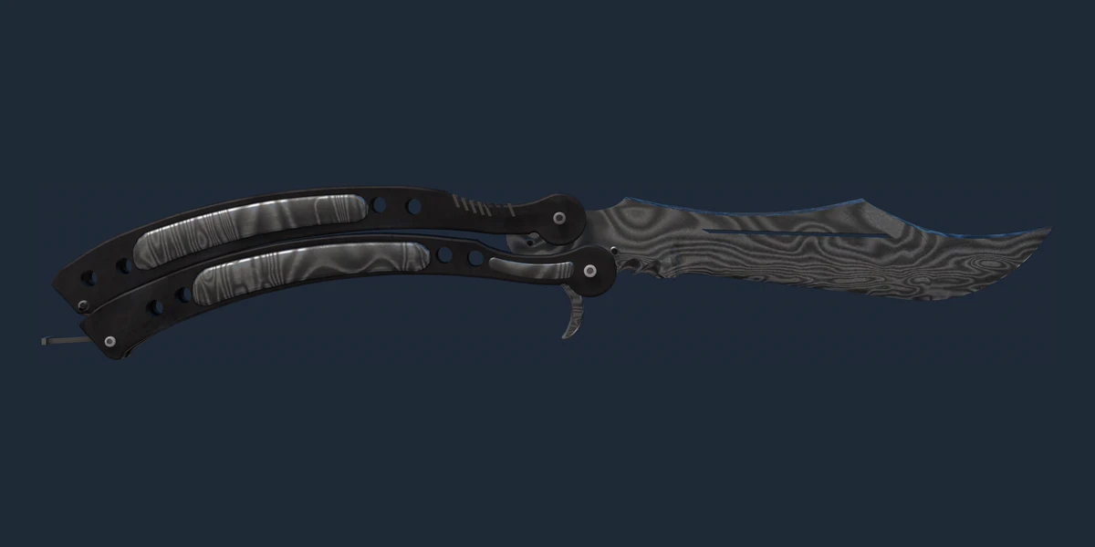 ตัวอย่าง มีดบัตเตอร์ฟลาย (★) | Damascus Steel (ถลอกปอกเปิกจากการรบ)