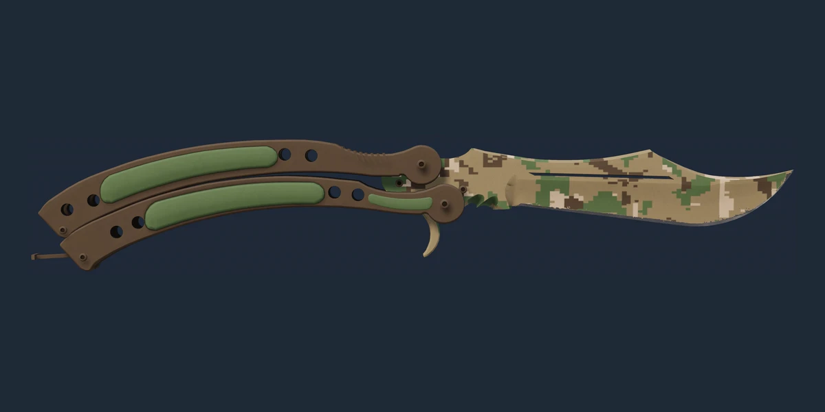 Anteprima di Coltello a farfalla ★ | Forest DDPAT (Nuovo di fabbrica)