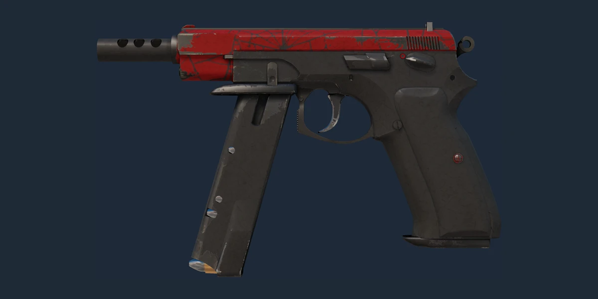 CZ75-Auto | Crimson Web (Well-Worn) preview