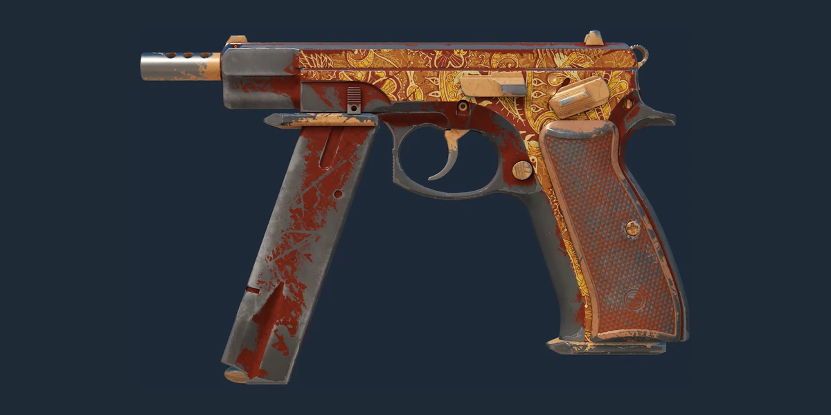 Náhled: CZ75-Auto | Honey Paisley (Poničený bojem)