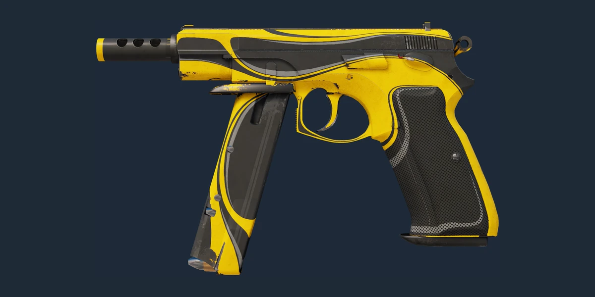 CZ75-Auto | Yellow Jacket (Well-Worn) preview