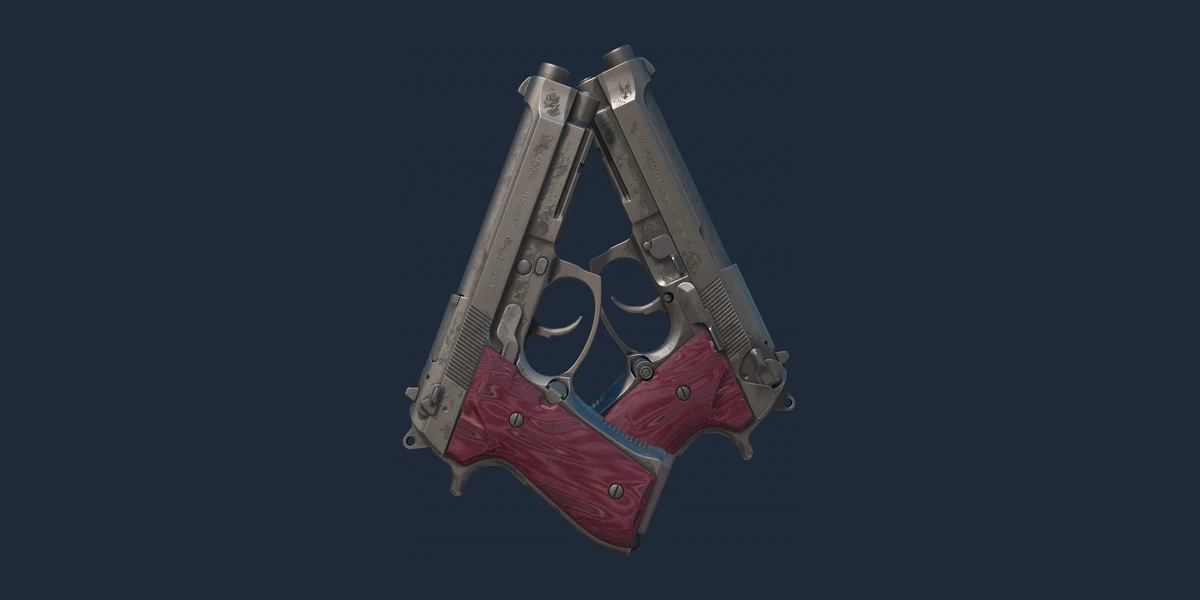 Souvenir Dual Berettas | BorDeux (Battle-Scarred) preview