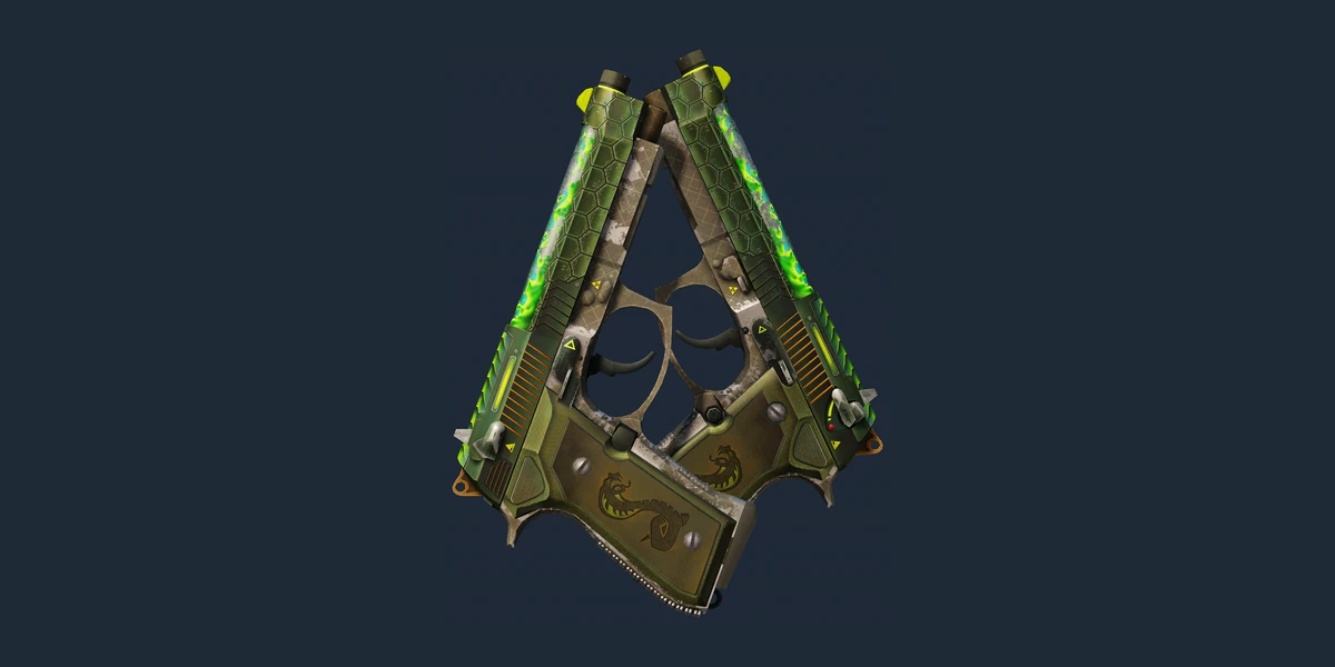 StatTrak™ Dual Berettas | Cobra Strike (Well-Worn) preview