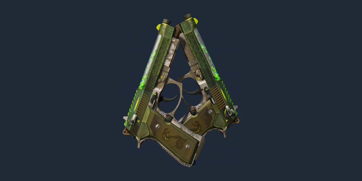 StatTrak™ Dual Berettas | Cobra Strike (Battle-Scarred) preview