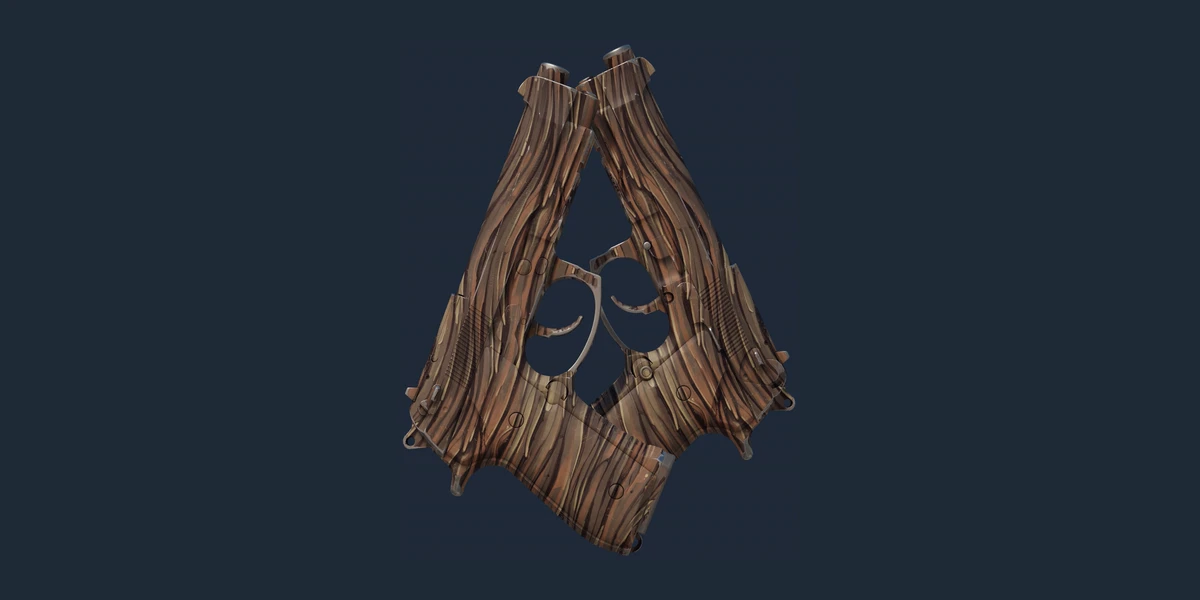 ตัวอย่าง Dual Berettas | Drift Wood (มีรอยถลอกเล็กน้อย)