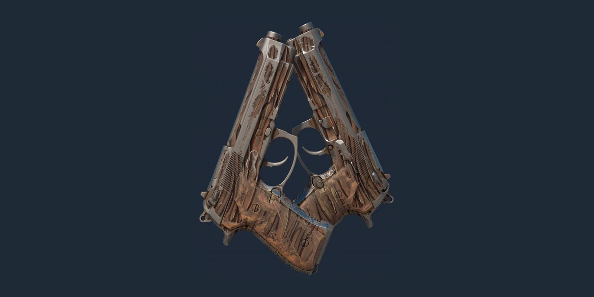 Forhåndsvisning af Dual Berettas (Souvenir) | Drift Wood (Meget slidt)