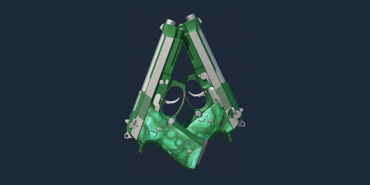 Dual Berettas | Polished Malachite (Minimal Wear) preview