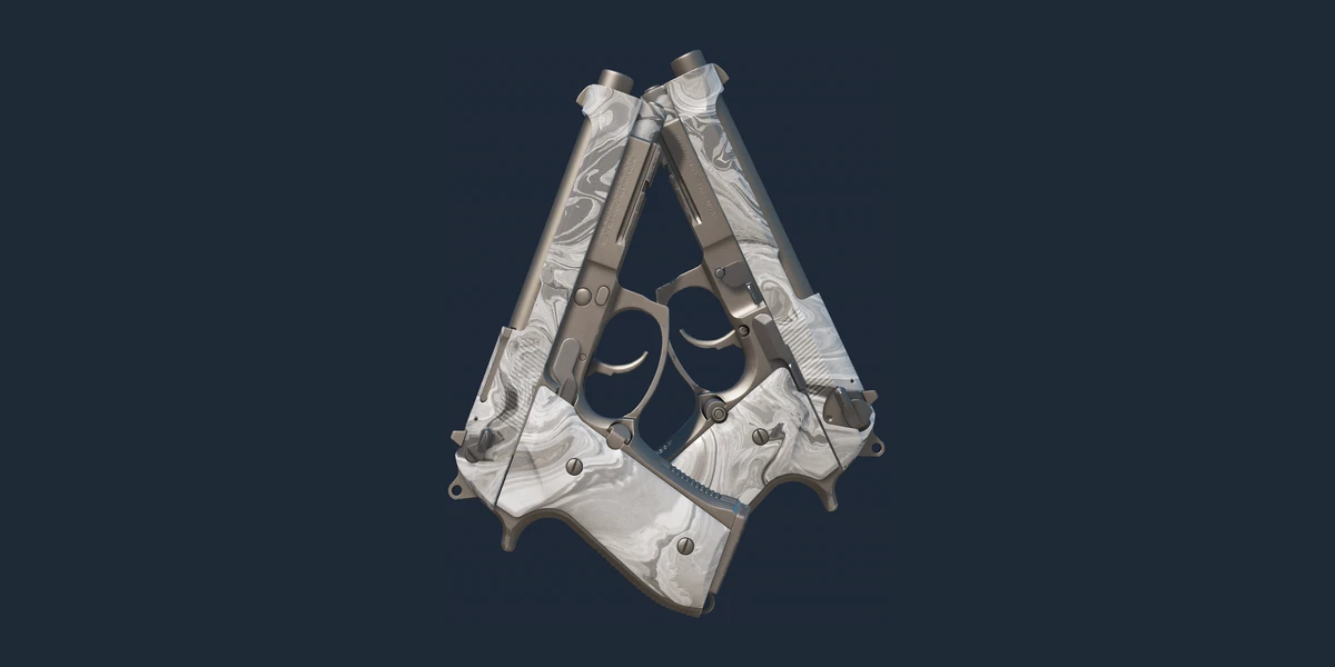 Souvenir Dual Berettas | Silver Pour (Minimal Wear) preview