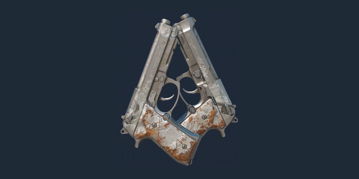 Souvenir Dual Berettas | Silver Pour (Battle-Scarred) preview