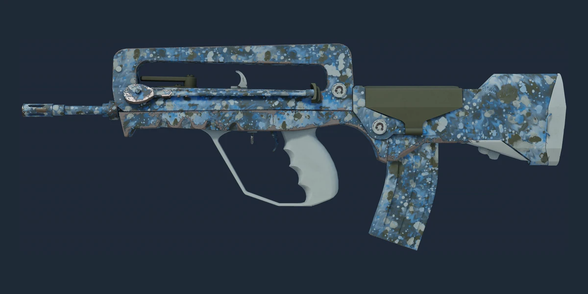 Förhandsvisning av FAMAS | Cyanospatter (Fabriksny)