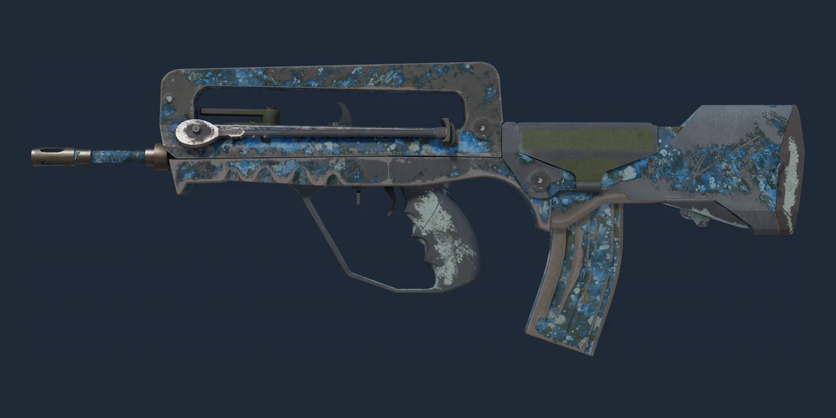 FAMAS | Cyanospatter (Battle-Scarred) preview
