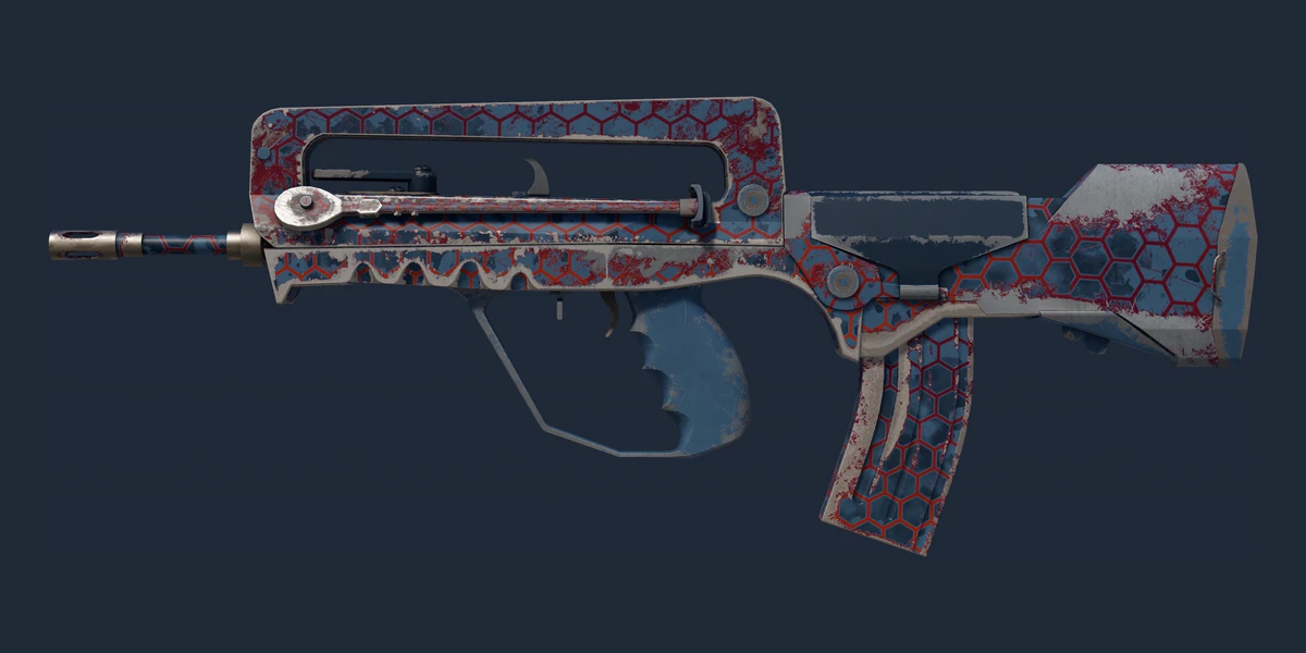 Forhåndsvisning af FAMAS (StatTrak™) | Hexane (Meget slidt)