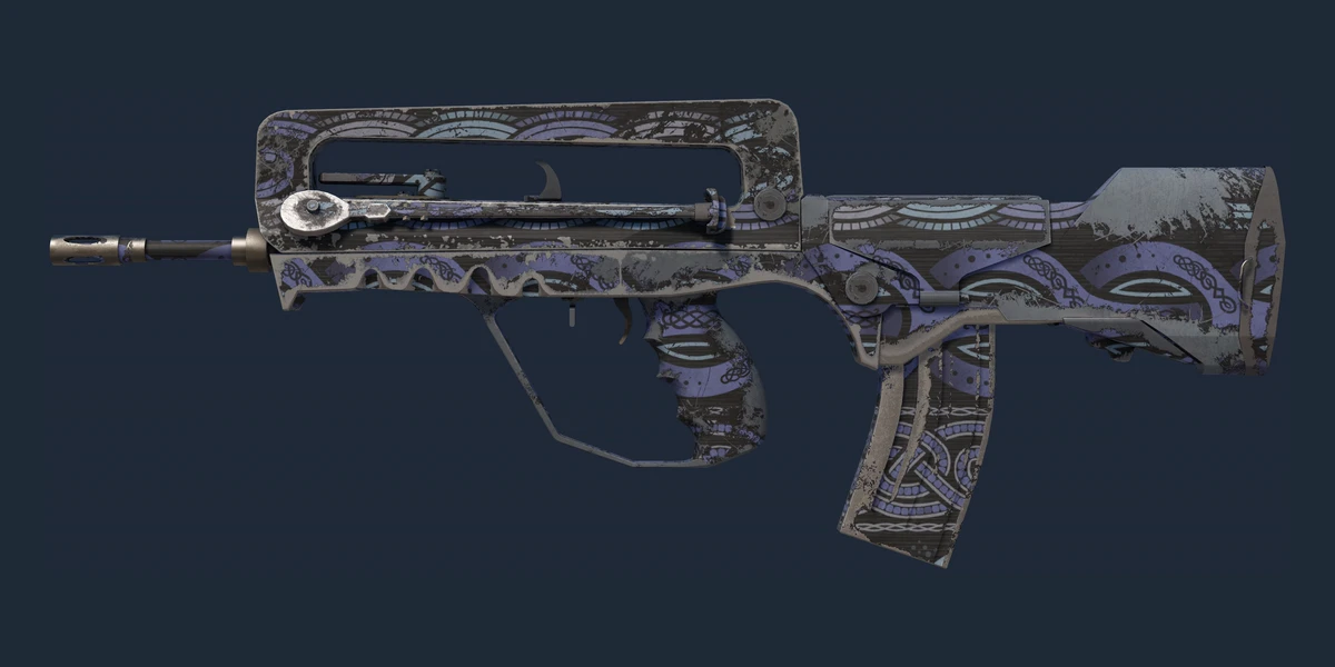 ตัวอย่าง FAMAS | Night Borre (มีรอยถลอกอย่างมาก)