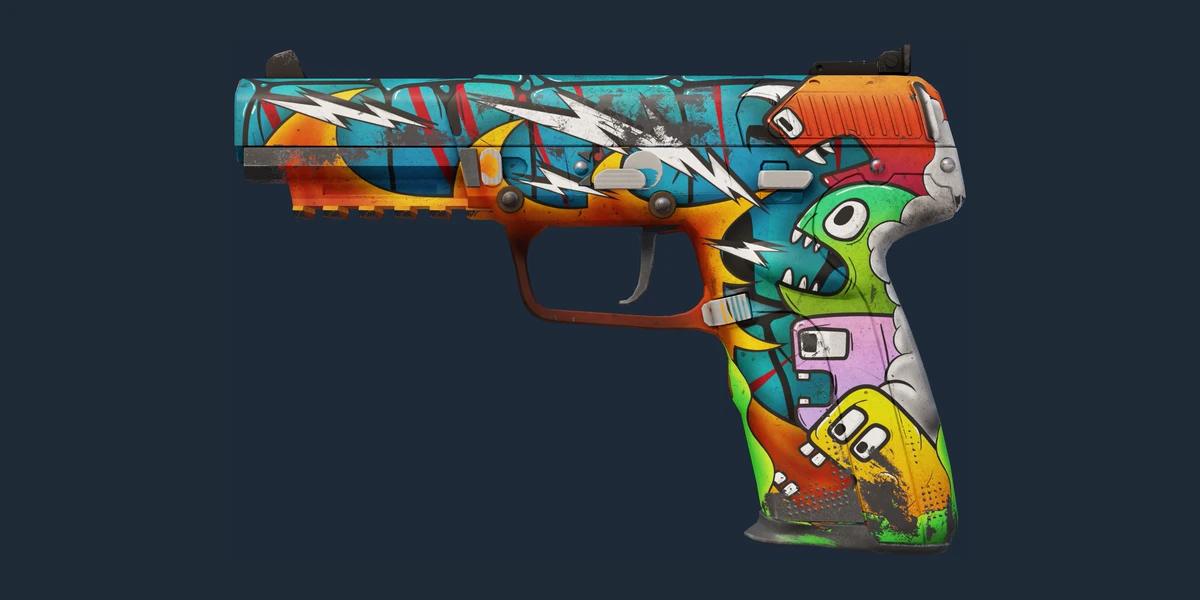 StatTrak™ Five-SeveN | Sinirli Kalabalık (Eskimiş) önizlemesi