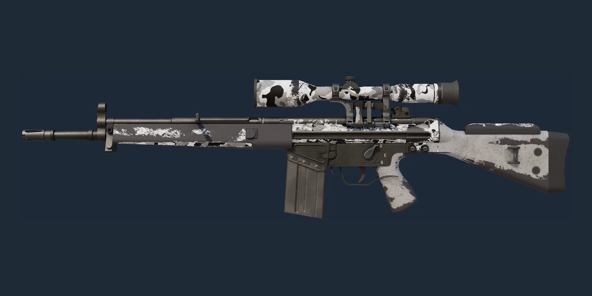 ตัวอย่าง G3SG1 | Polar Camo (ถลอกปอกเปิกจากการรบ)