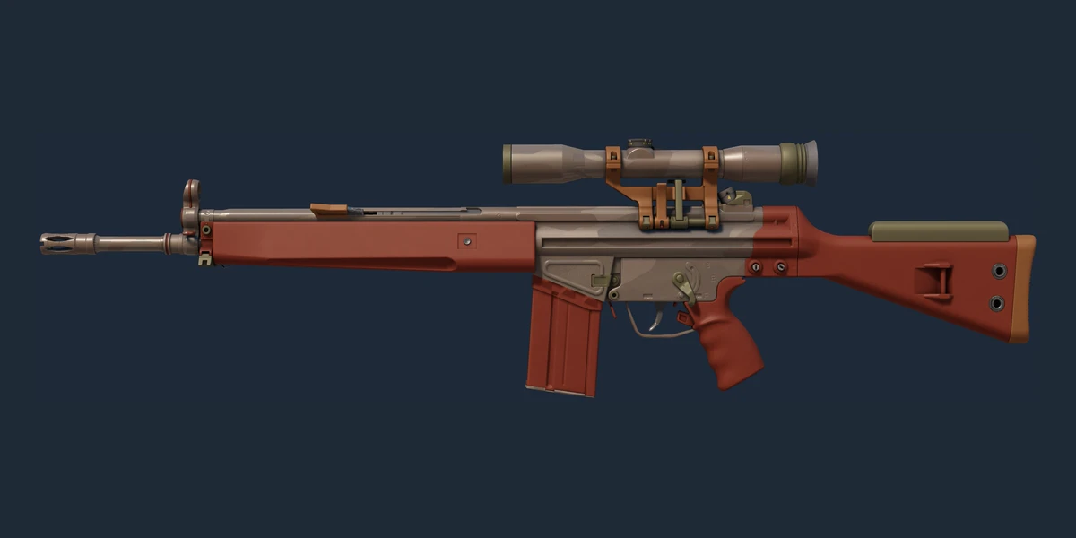 ตัวอย่าง G3SG1 | Red Jasper (ใหม่จากโรงงาน)