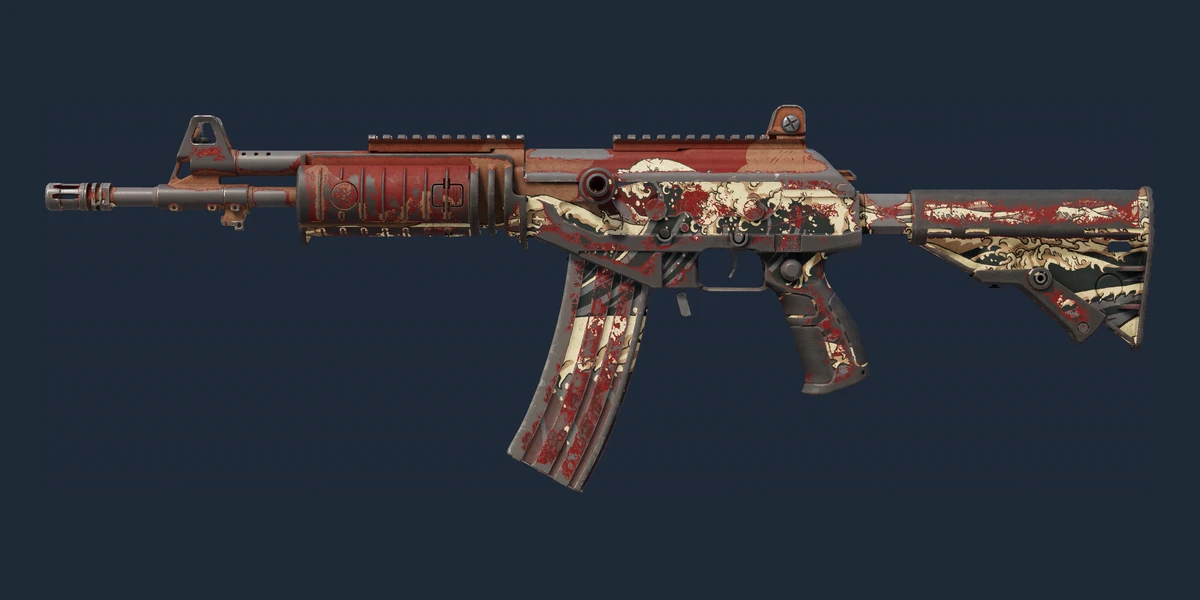 Náhled: Galil AR | Crimson Tsunami (Poničený bojem)