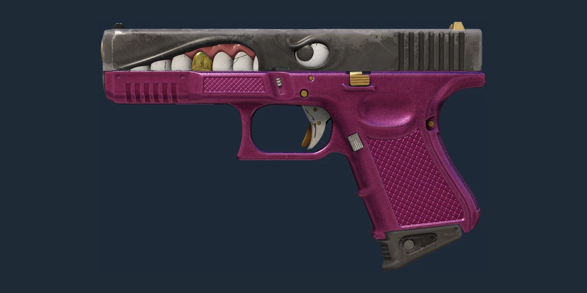 ตัวอย่าง Glock-18 | Gold Toof (มีรอยถลอกอย่างมาก)