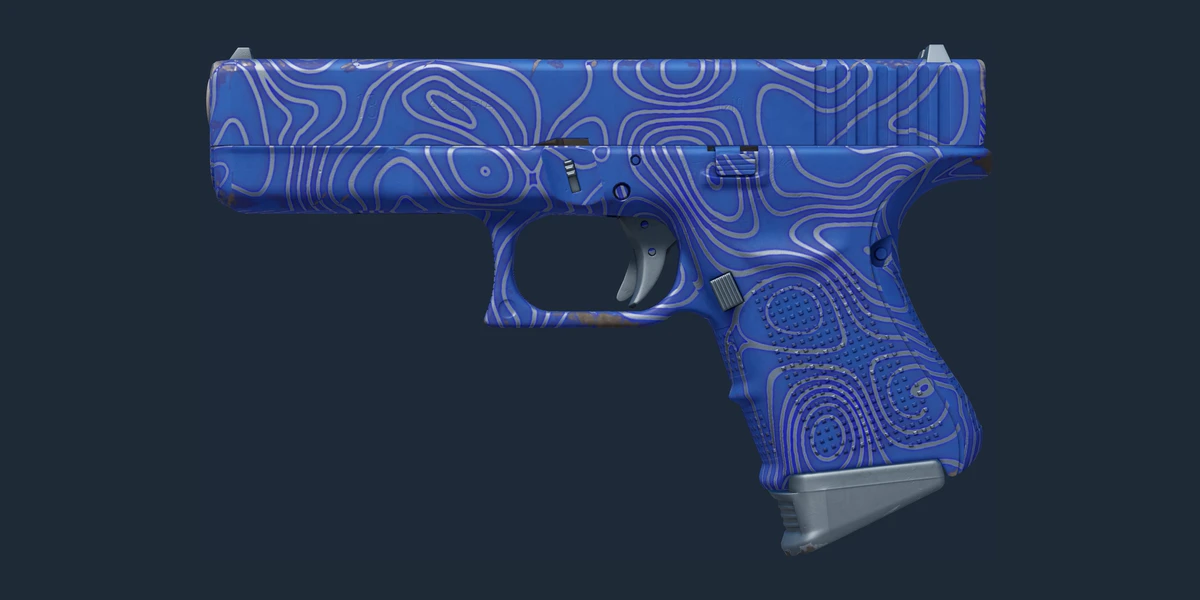 ตัวอย่าง Glock-18 | Ocean Topo (มีรอยถลอกเล็กน้อย)