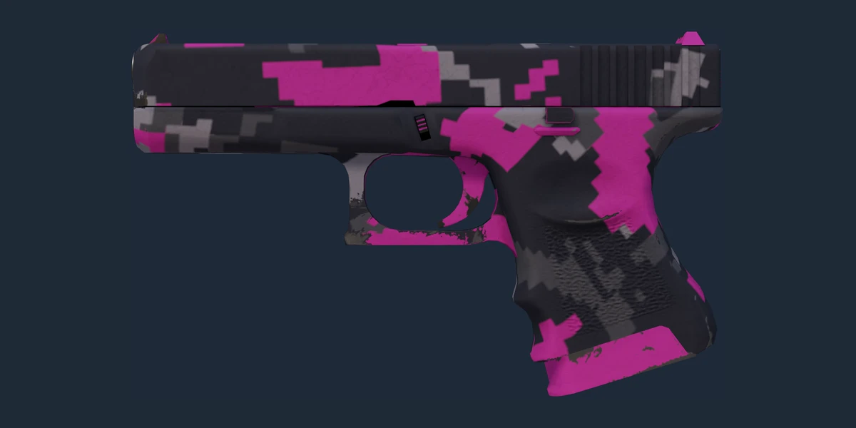 ตัวอย่าง Glock-18 | Pink DDPAT (มีรอยถลอกเล็กน้อย)