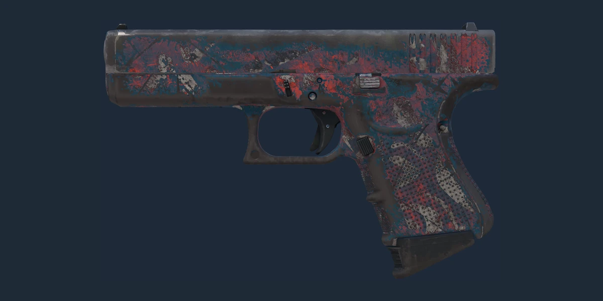 Souvenir Glock-18 | Teal Graf (Well-Worn) preview