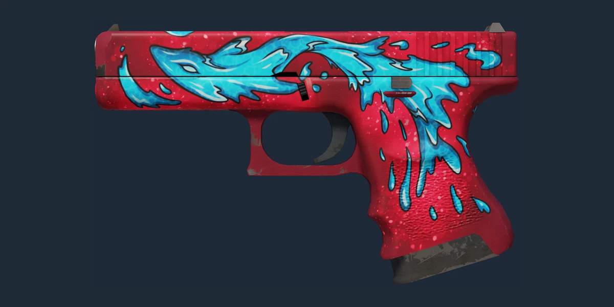 Forhåndsvisning af Glock-18 | Water Elemental (Lidt slidt)
