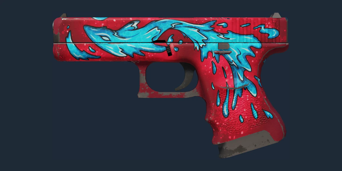 ตัวอย่าง Glock-18 | Water Elemental (ผ่านการทดสอบภาคสนาม)