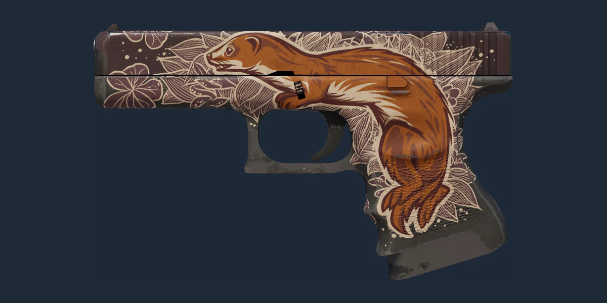 Pré-visualização de Glock-18 (StatTrak™) | Weasel (Com Muito Uso)