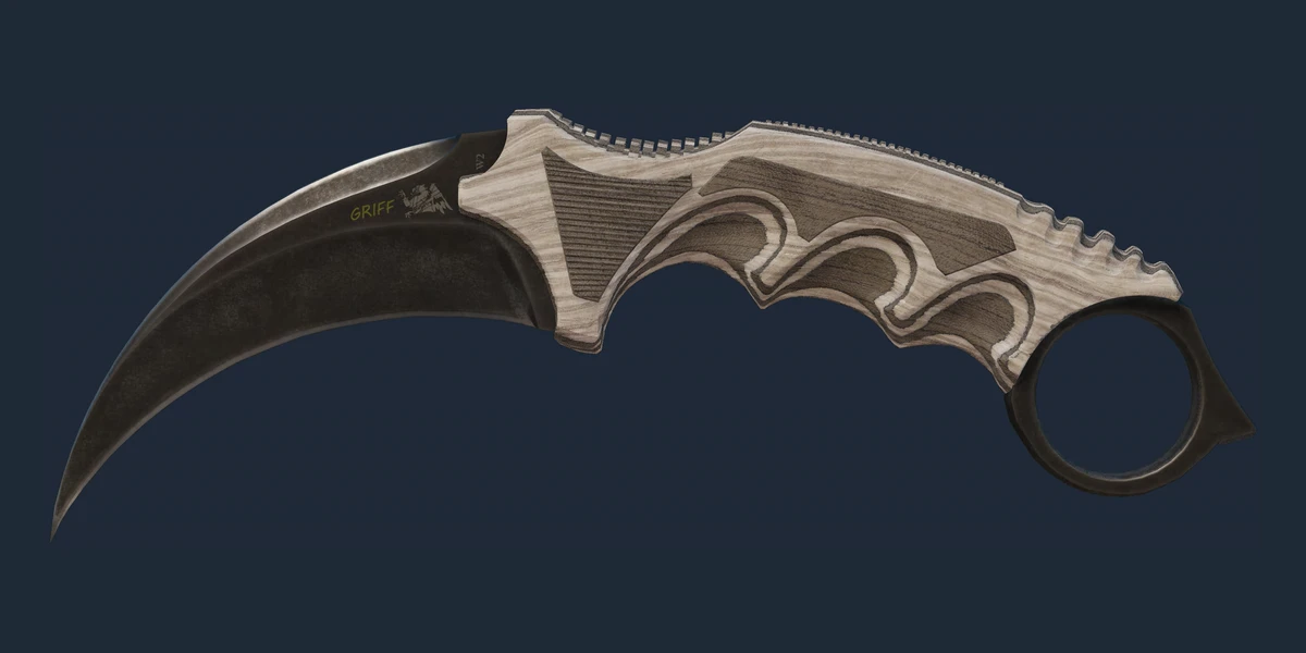 Karambit (★) | Laminált Fekete (Viseltes) előnézete